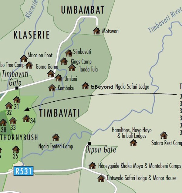 Timbavati map