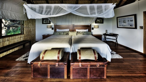 The fantastic accommodation at Xugana Island Lodge, a classic water based Okavango Safari Camp