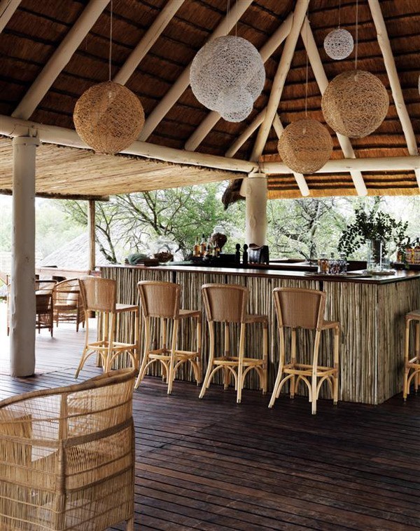 The bar at Londolozi Founders Camp