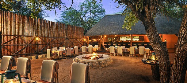 The Boma Area at Motswari in the Timbavati Game Reserve