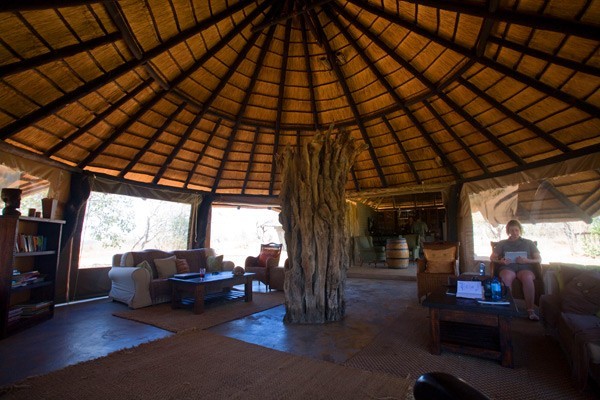 The Africa on Foot lounge and bar area