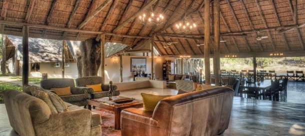 The Lounge Area at the Simbavati River Lodge