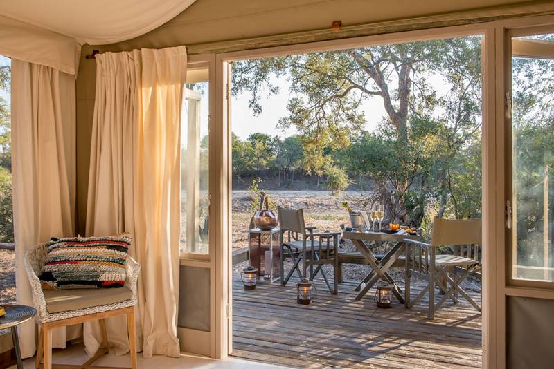 The newly updated tent at Simbavati River Lodge
