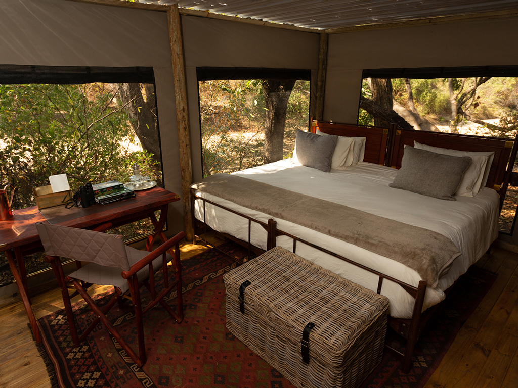 Second bedroom inside the tents at Sapi Springs