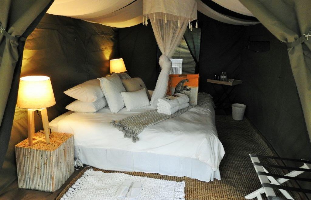 Luxury tent interiors at Kruger Grande mobile camp