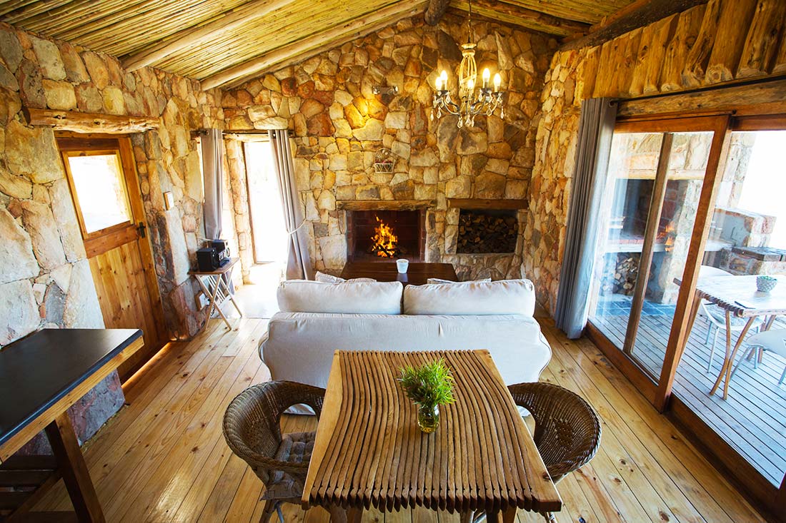 Kolkol mountain lodge cabin interior